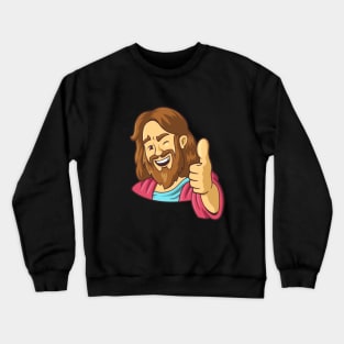 Jesus Christ Thumbs Up Crewneck Sweatshirt